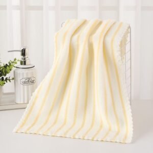 party teller cotton towel with super absorbent stripes for home use