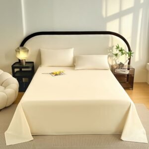 party teller off white pure cotton bed sheet, a class cotton suitable for double bed