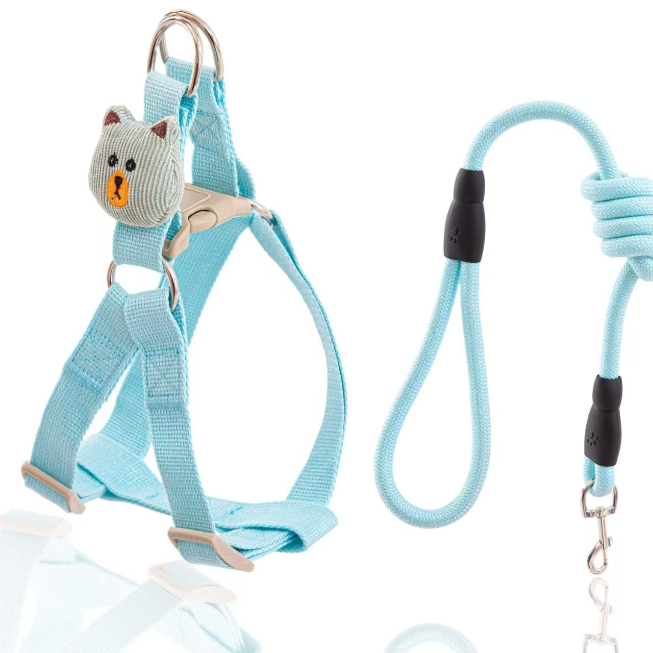 party teller dog chest straps leashes for animals, small and medium sized cats, bichon, pomeranian, tank top style chest straps, dog walking rope, going out party teller dog chest straps leashes for animals, small and medium sized cats, bichon, pomeranian, tank top style chest straps, dog walking rope, going out